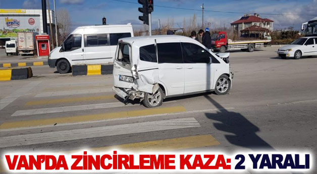 Van’da zincirleme kaza: 2 yaralı