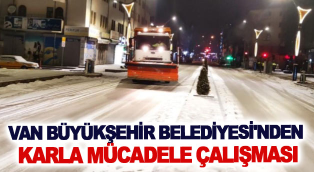 Van Büyükşehir Belediyesi'nden karla mücadele çalışması