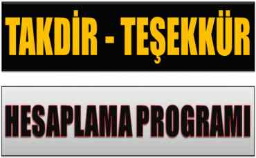  4-5-6-7 ve 8. Sınıf Takdir Ve Teşekkür Hesaplama Online (meb) 