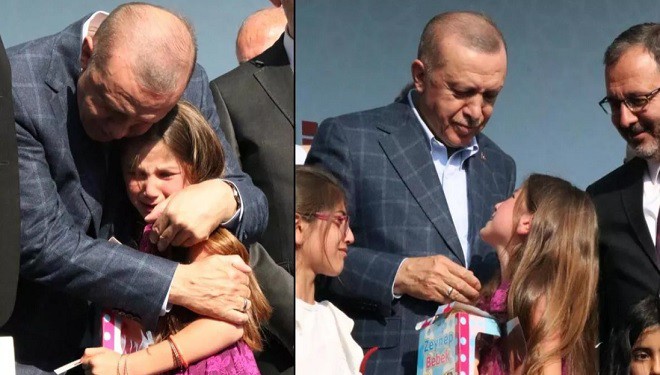 Cumhurbaşkanı Erdoğan'a sarılarak ağlayan çocuklar İHA'ya konuştu
