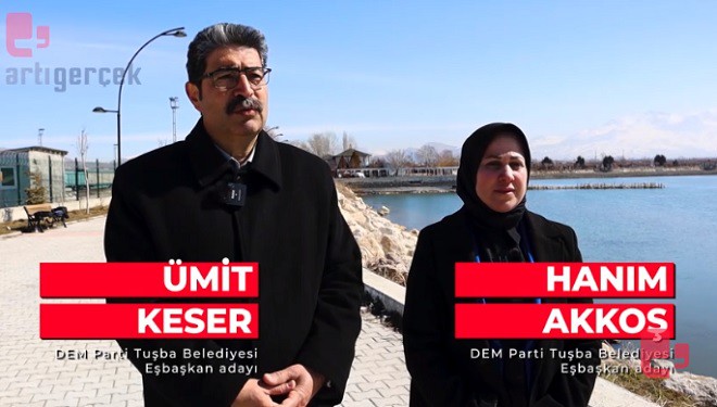 DEM Parti Tuşba adayları Akkoş ve Keser projelerini anlattı